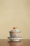 "Splendid Intertwining Lotus" Falangcai Sancai Gaiwan (Large Edition)