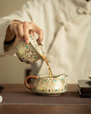 Ru Ware "Dunhuang Phoenix Feather" Sancai Gaiwan